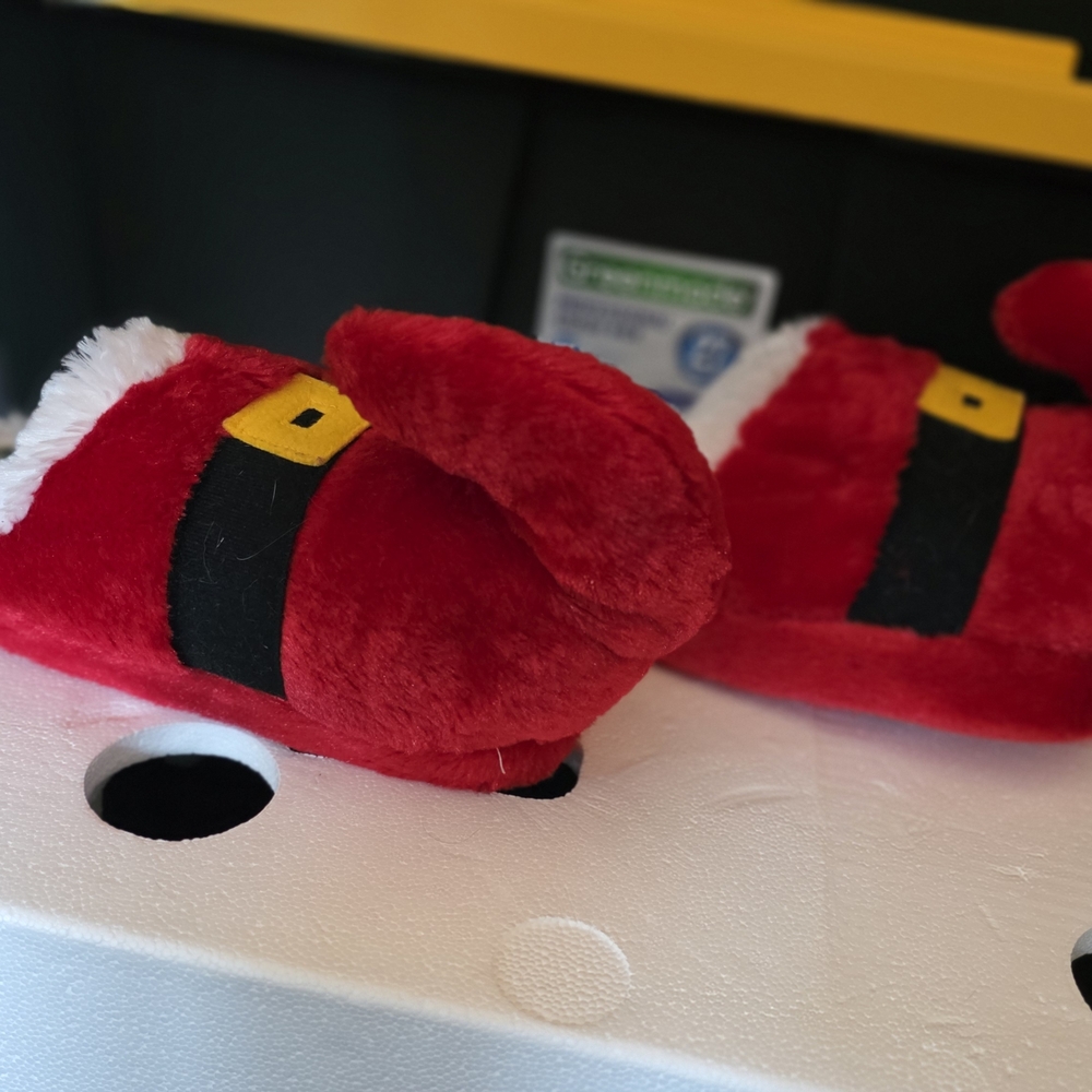 Red Santa Slippers